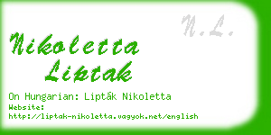 nikoletta liptak business card